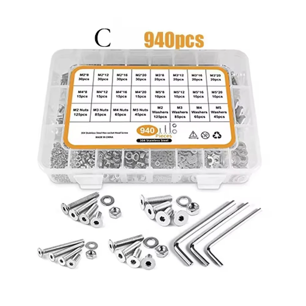 Hex Hexagon Socket Ultra Thin Flat Wafer Head Screw 304 stainless steel M2M3M4M5 Bolts Nuts Washers Assortmen mix
Hex Hexagon Socket Ultra Thin Flat Wafer Head Screw 304 stainless steel M2M3M4M5 Bolts Nuts Washers Assortmen mix