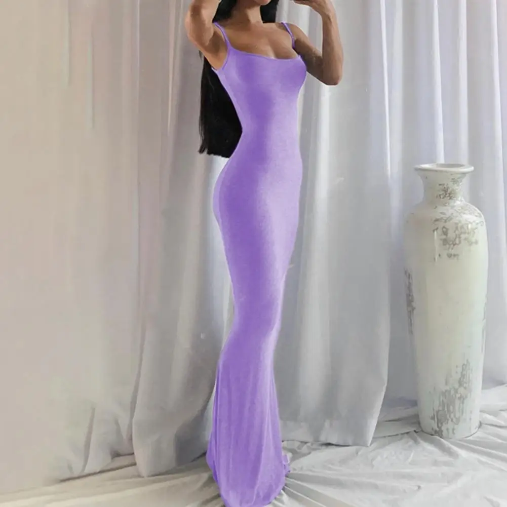 Lint Free Excellent Women Elegant Solid Floor-Length Maxi Dress Polyester Skinny Dress Fine Texture Long Dresses for Lady
Lint Free Excellent Women Elegant Solid Floor-Length Maxi Dress Polyester Skinny Dress Fine Texture Long Dresses for Lady