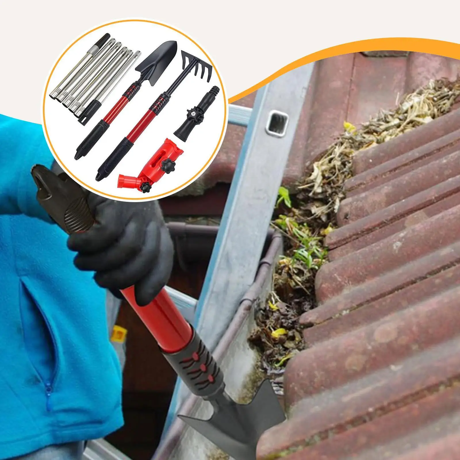 Gutter Cleaning Tools from Ground Multi Angle Multifunctional Gutter Cleaner
Gutter Cleaning Tools from Ground Multi Angle Multifunctional Gutter Cleaner