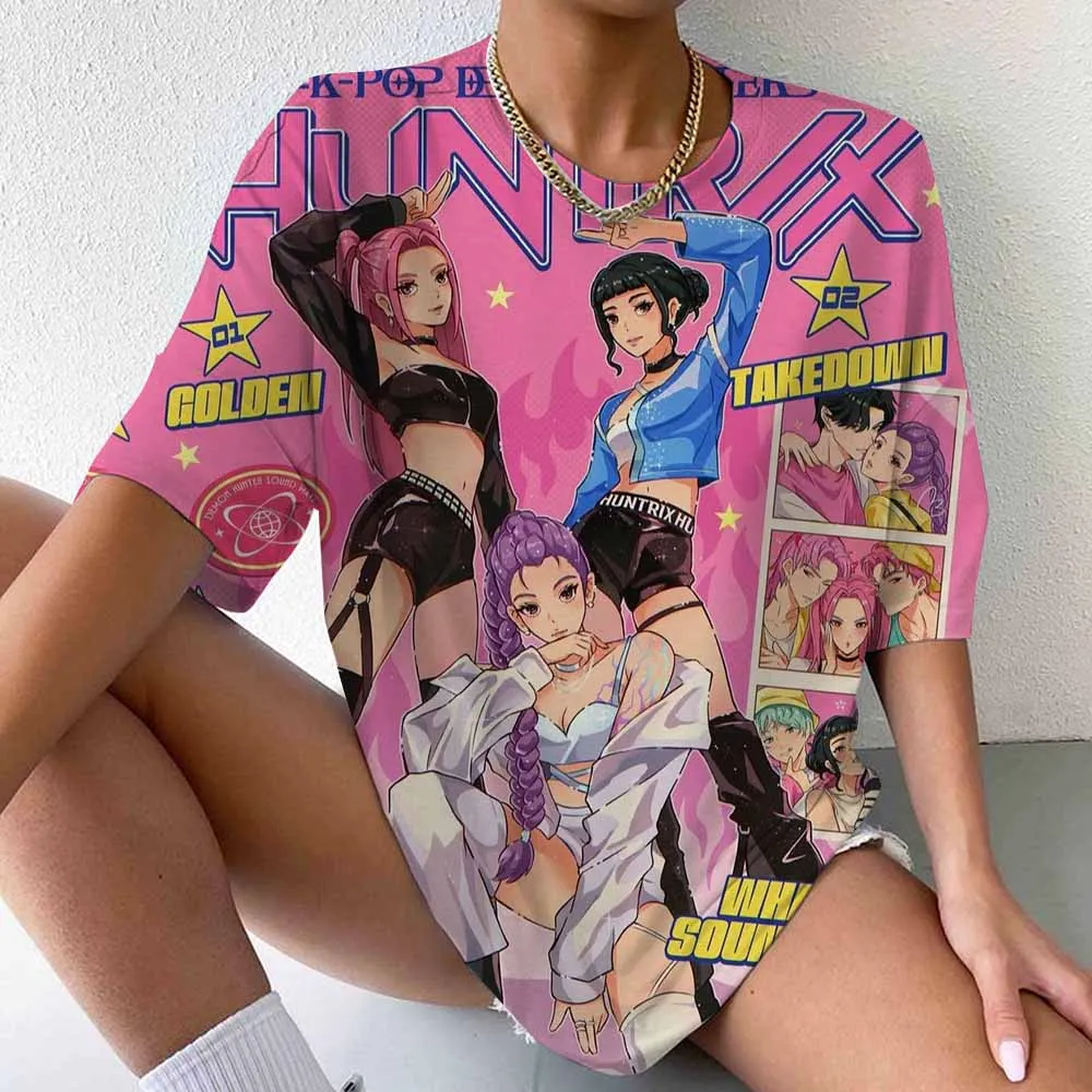 Корейская американская уличная футболка Kpop Gaza, мужская команда ведьмы, охотничья команда, 3D женская очень большая футболка для взрослых и детей, подарок 
Корейская американская уличная футболка Kpop Gaza, мужская команда ведьмы, охотничья команда, 3D женская очень большая футболка для взрослых и детей, подарок