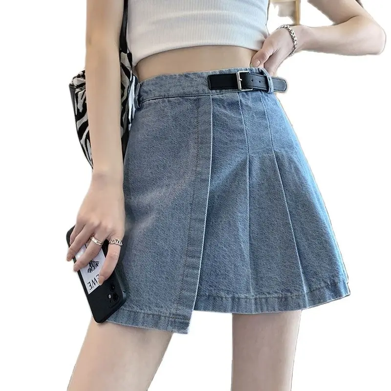 Summer Pleated Denim Skirts Women's Clothing 2023 New Irregular Short Skirts Large Size High Waist A-line Skirts BD230
Summer Pleated Denim Skirts Women's Clothing 2023 New Irregular Short Skirts Large Size High Waist A-line Skirts BD230