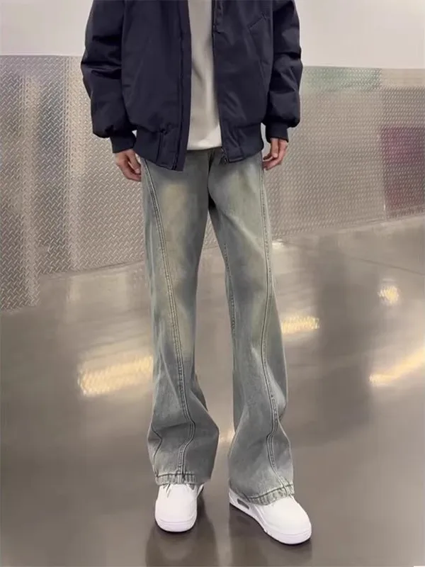 Retro Blue Men's Flared Jeans Straight Leg Slim Fit High Street American Vibe Spring Casual Wear Resistant And Non Deformable
Retro Blue Men's Flared Jeans Straight Leg Slim Fit High Street American Vibe Spring Casual Wear Resistant And Non Deformable