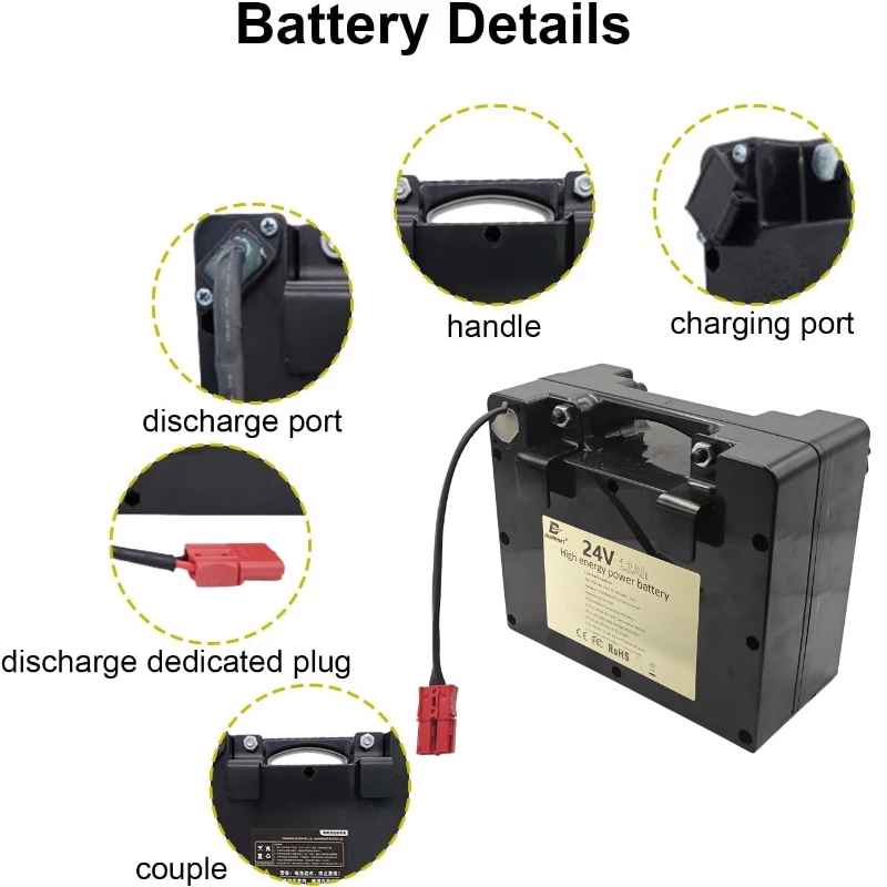 24V12Ah Lithium battery For electric wheelchair | 30A BMS | Includes charger | Compatible with 24V devices, LiFePO ₄ battery
24V12Ah Lithium battery For electric wheelchair | 30A BMS | Includes charger | Compatible with 24V devices, LiFePO ₄ battery