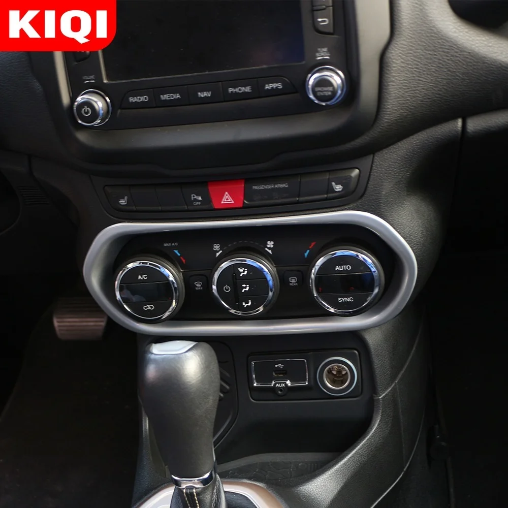 KIQI Car Air Condition Switch Button Panel Frame Cover Trim Stickers for Jeep Renegade 2014 - 2019 Car Styling Accessories
KIQI Car Air Condition Switch Button Panel Frame Cover Trim Stickers for Jeep Renegade 2014 - 2019 Car Styling Accessories