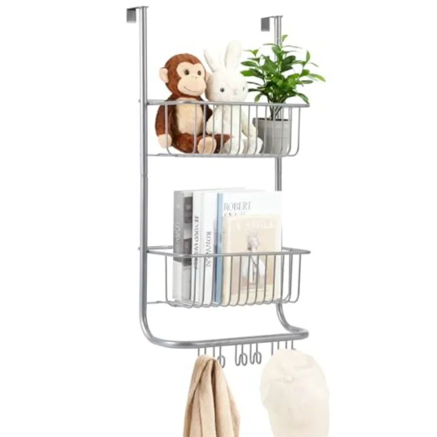 Over The Door Organizer 2-Tier Metal Shower Caddy with 6 Hooks Adjustable Hanging Storage for Bathroom Bedroom Pantry and Close
Over The Door Organizer 2-Tier Metal Shower Caddy with 6 Hooks Adjustable Hanging Storage for Bathroom Bedroom Pantry and Close