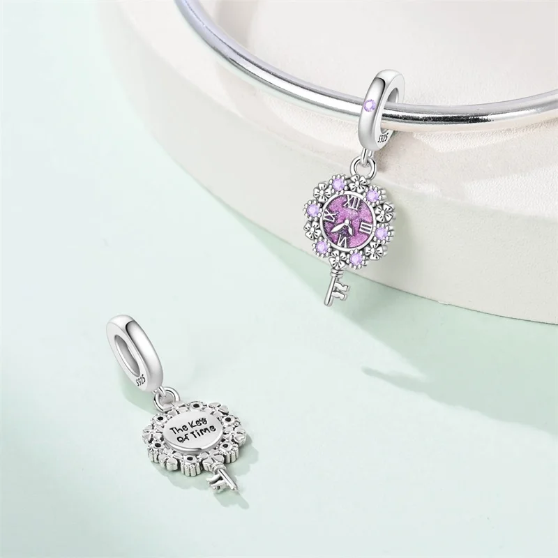 925 Sterling Silver Pink Time Key Charms Pendant For Women Fit Original Bracelet DIY Anniversary Party Jewelry Gifts
925 Sterling Silver Pink Time Key Charms Pendant For Women Fit Original Bracelet DIY Anniversary Party Jewelry Gifts