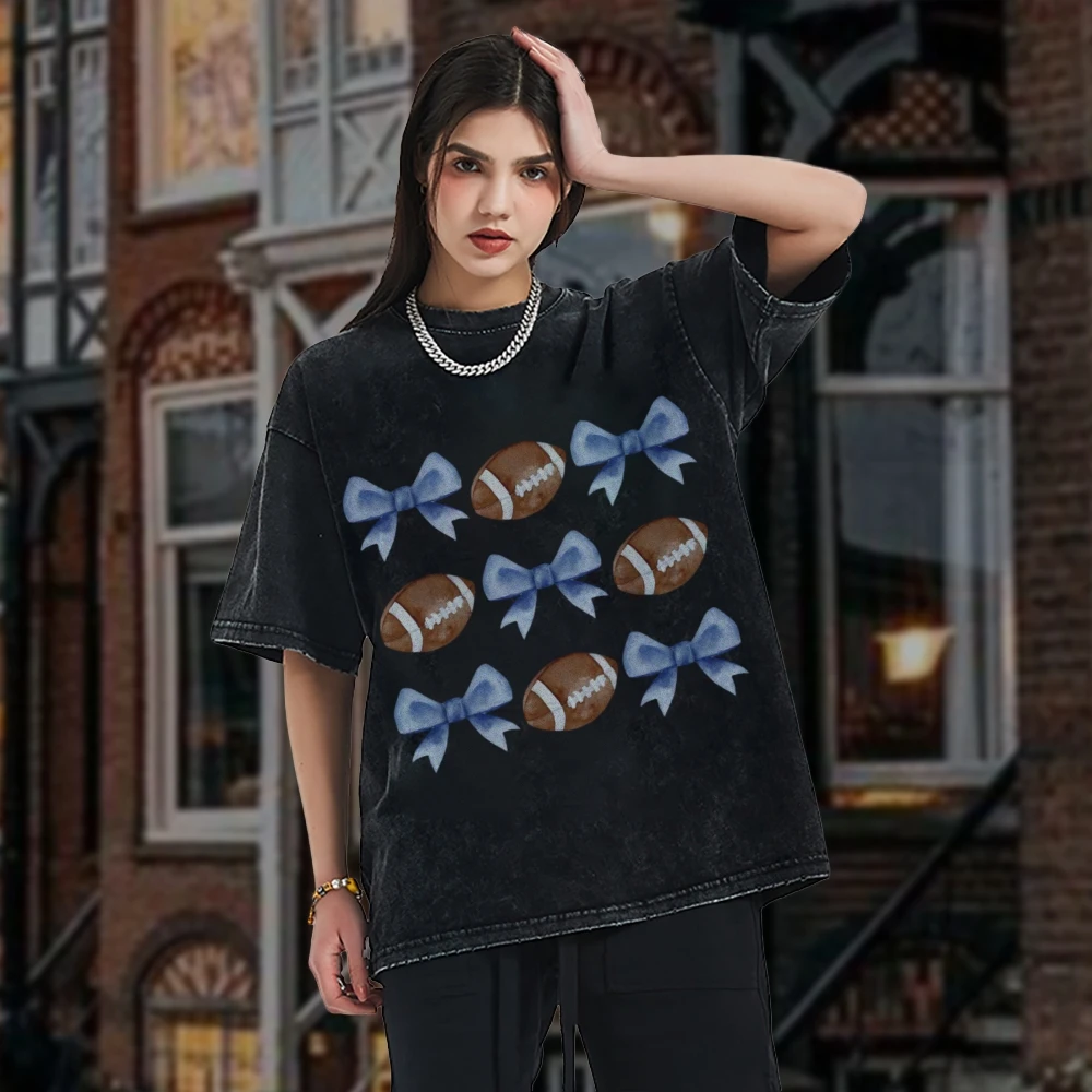 Clothes Y2K Tees Blue Bow Print Short Sleeves Vintage Washed Oversized Unisex T - Shirt Men Women Cotton 2024 Summer Graphic
Clothes Y2K Tees Blue Bow Print Short Sleeves Vintage Washed Oversized Unisex T - Shirt Men Women Cotton 2024 Summer Graphic