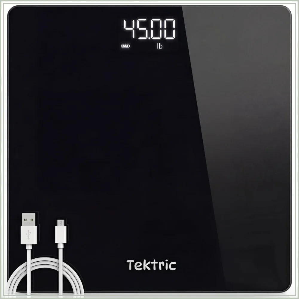 Accurate Digital Bathroom Scale 400lb - Rechargeable, LED Display, Step-On, KG/LB, USB-C
Accurate Digital Bathroom Scale 400lb - Rechargeable, LED Display, Step-On, KG/LB, USB-C