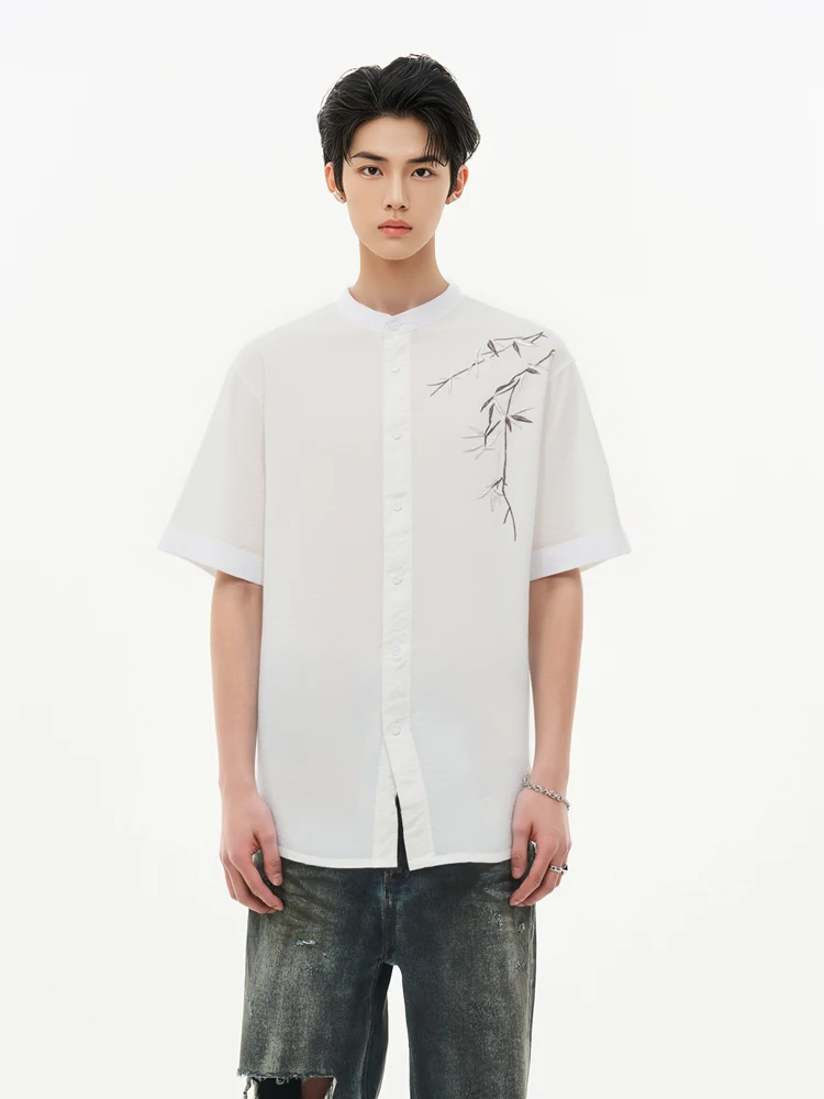 Looking for Foggy Inspired “Bamboo Leaf Xiaoxiao” New Chinese Embroidered Short-Sleeved Shirt Stand Collar Chinese Style Shirt for Men and Women
Looking for Foggy Inspired “Bamboo Leaf Xiaoxiao” New Chinese Embroidered Short-Sleeved Shirt Stand Collar Chinese Style Shirt for Men and Women