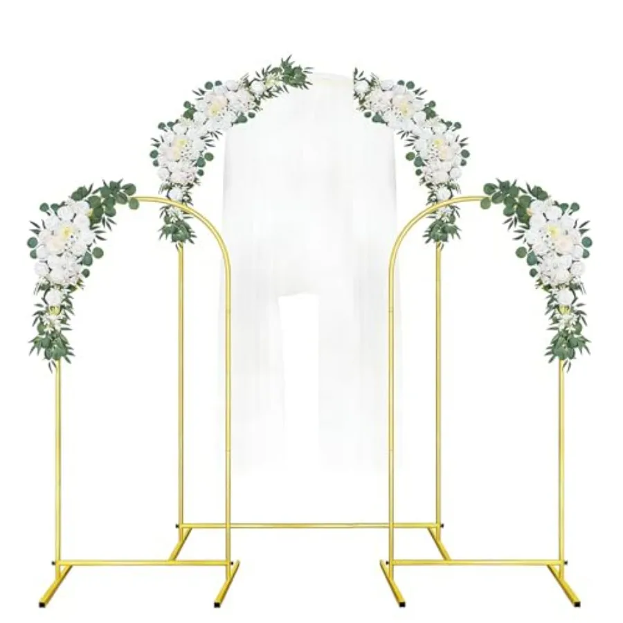 Wedding Arch Backdrop Stand 7.2FT, 5.9FT, 5.9FT Set of 3 Gold Metal Arch Balloon Stand for Wedding Ceremony Baby Shower Birthda
Wedding Arch Backdrop Stand 7.2FT, 5.9FT, 5.9FT Set of 3 Gold Metal Arch Balloon Stand for Wedding Ceremony Baby Shower Birthda