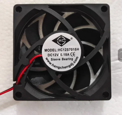 HC HC12S7015H DC 12 В 0,18 А 70x70x15 мм 2-проводной охлаждающий вентилятор для сервера
HC HC12S7015H DC 12 В 0,18 А 70x70x15 мм 2-проводной охлаждающий вентилятор для сервера