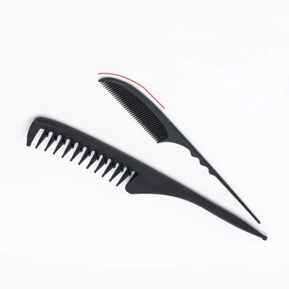 2pcs Carbon Fiber Salon Comb Heat Resistant Anti Static Hair Styling Tool For Sectioning Coloring Fine Wide Teeth Rat Tail Comb
2pcs Carbon Fiber Salon Comb Heat Resistant Anti Static Hair Styling Tool For Sectioning Coloring Fine Wide Teeth Rat Tail Comb