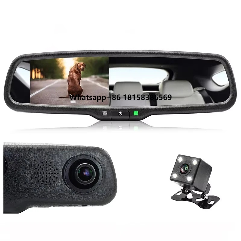 GreenYi Dual Lens 5" IPS Car Rearview Mirror DVR Digital Video Recorder 1080P with Original Bracket and Rear View
GreenYi Dual Lens 5" IPS Car Rearview Mirror DVR Digital Video Recorder 1080P with Original Bracket and Rear View