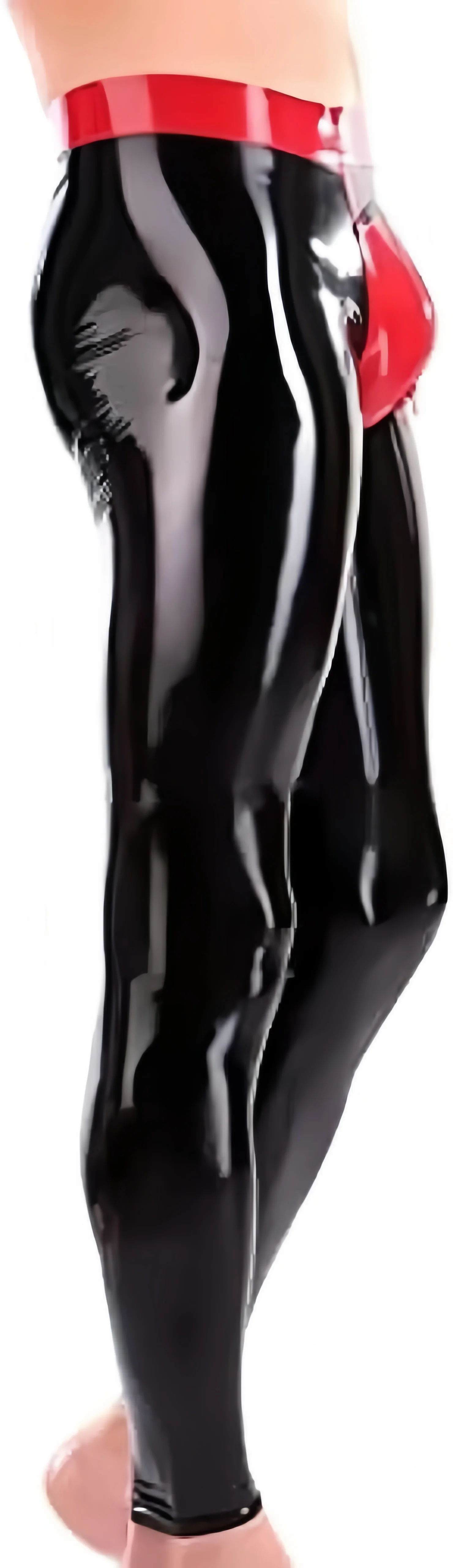 Sexy Men Latex Trousers with Red Waist 3D Crotch Two Way Zip Customized
Sexy Men Latex Trousers with Red Waist 3D Crotch Two Way Zip Customized