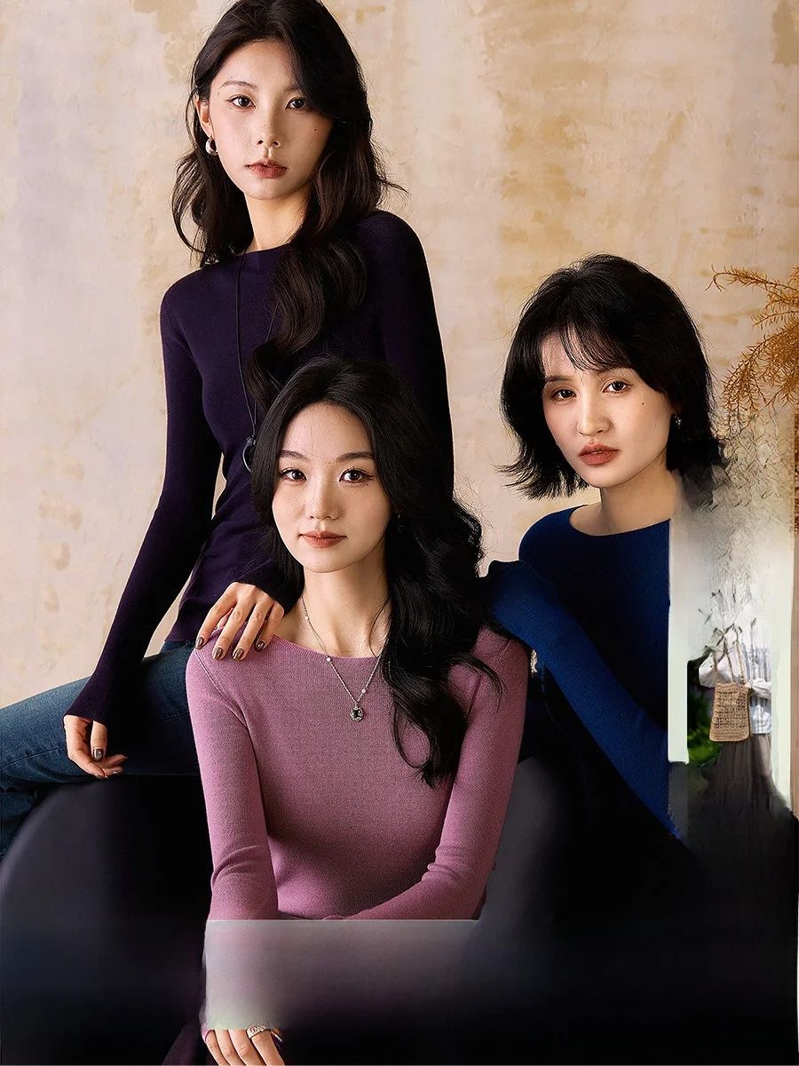 Sl Eight-Color Knitted Sweater 20S Yangzi Wool Yarn×8 Needle Knitted Top Soft Medium-Length Sve round Ne Design
Sl Eight-Color Knitted Sweater 20S Yangzi Wool Yarn×8 Needle Knitted Top Soft Medium-Length Sve round Ne Design