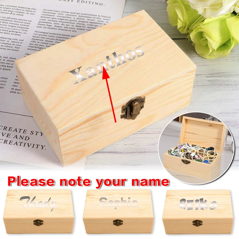 Customized Name Wooden Jewelry Box Organizer Handmade Display Case Vintage Storage Chest Multifunctional Keepsake Gift Container
Customized Name Wooden Jewelry Box Organizer Handmade Display Case Vintage Storage Chest Multifunctional Keepsake Gift Container