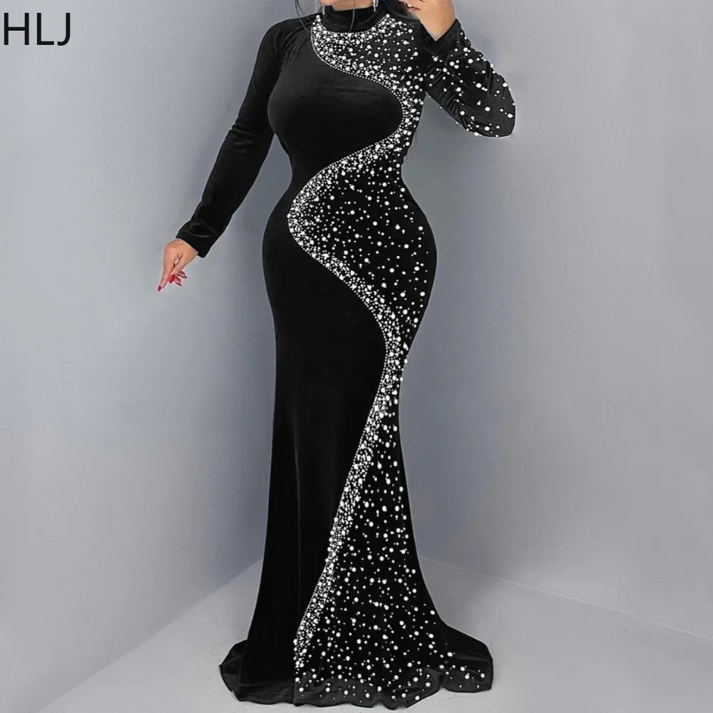 HLJ Sexy Rhinestone Pearls Patchwork Bodycon Dresses Women Solid Color Long Sleeves Dress Female Party Clubwear Vestidos New
HLJ Sexy Rhinestone Pearls Patchwork Bodycon Dresses Women Solid Color Long Sleeves Dress Female Party Clubwear Vestidos New