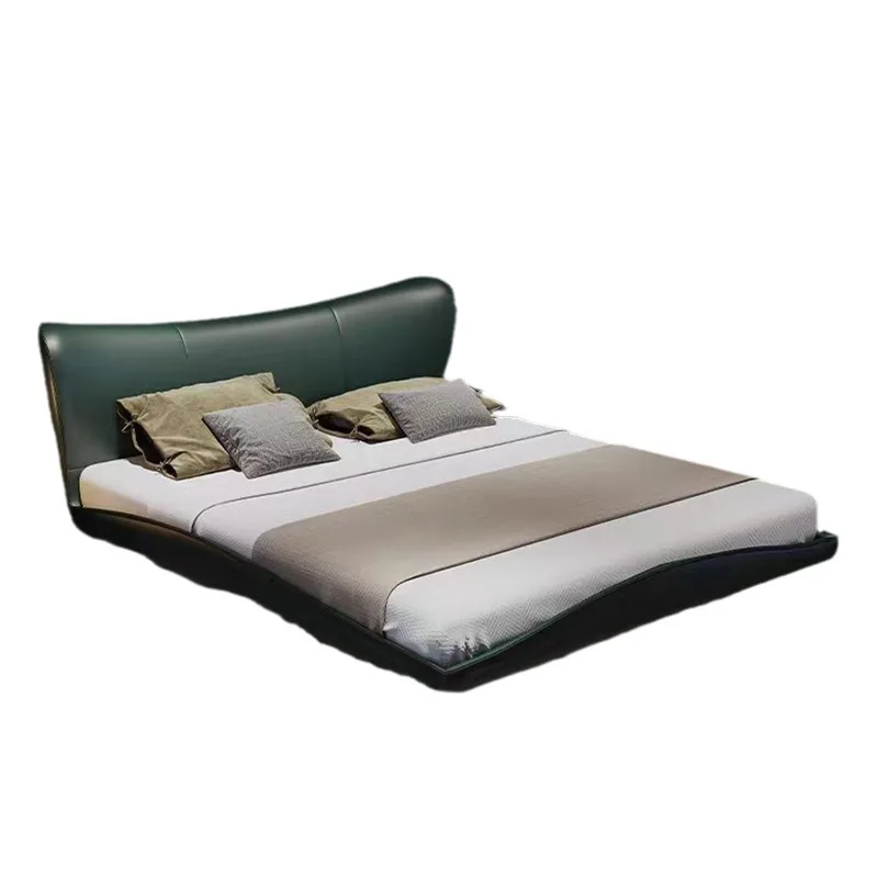 Modern minimalist bed Shaped light with suspension bed Master bedroom Home designer creative art bed
Modern minimalist bed Shaped light with suspension bed Master bedroom Home designer creative art bed