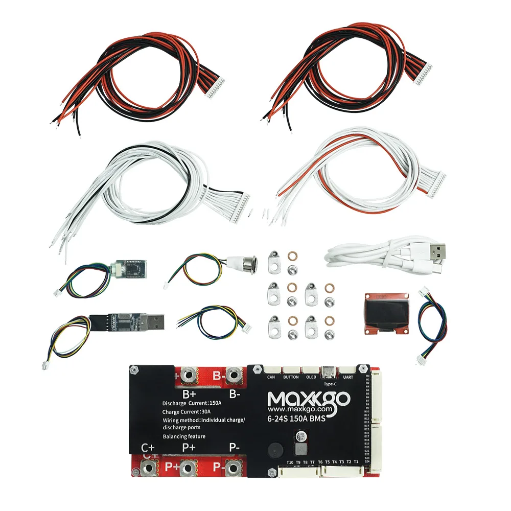 MAXKGO 6S-24S LTC6811 6-28S LTC6812 Smart Bluetooth BMS CANBUS Compatible With VESC Li-ion Lithium Battery Protection Board
MAXKGO 6S-24S LTC6811 6-28S LTC6812 Smart Bluetooth BMS CANBUS Compatible With VESC Li-ion Lithium Battery Protection Board