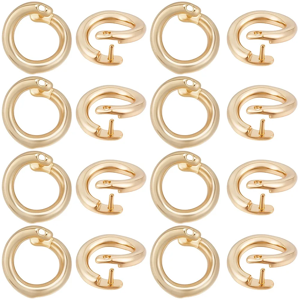 Brass Snap Clasps Ring Real 18K Gold Plated 7.5mm 30pcs
Brass Snap Clasps Ring Real 18K Gold Plated 7.5mm 30pcs