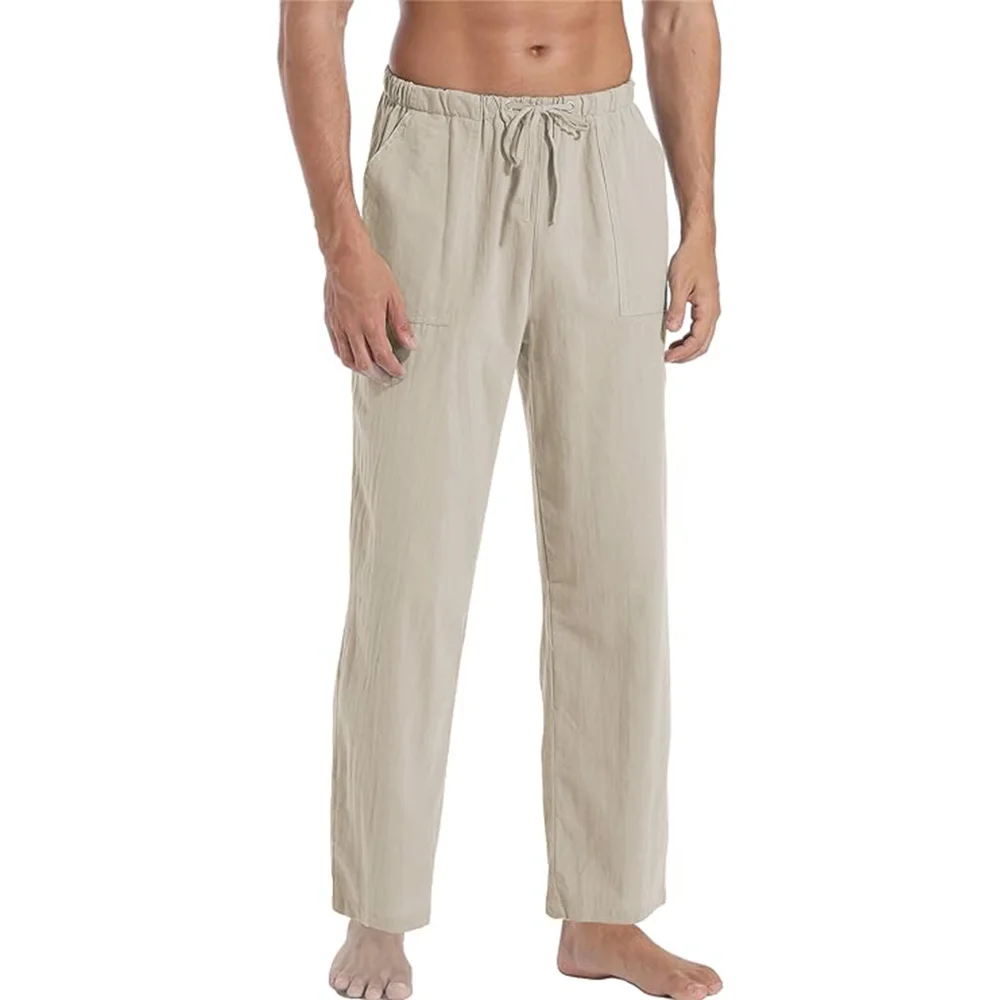 Mens Cotton Linen Pants Elastic Drawstring Waist Lightweight Summer Beach Pants Sweatpants Joggers Men Streetwear Hawaiian
Mens Cotton Linen Pants Elastic Drawstring Waist Lightweight Summer Beach Pants Sweatpants Joggers Men Streetwear Hawaiian