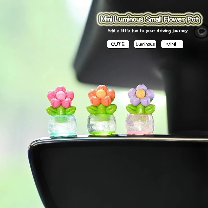 7PCS Mini Luminous Flower Pot Car Interior Decoration Cute Auto Dashboard Decoration Gadgets For Woman Car Interior Accessories
7PCS Mini Luminous Flower Pot Car Interior Decoration Cute Auto Dashboard Decoration Gadgets For Woman Car Interior Accessories