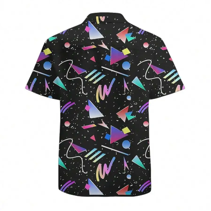 Mens Black Retro Geometric Print Hawaiian Shirt Camp Collar Casual Short Sleeve
Mens Black Retro Geometric Print Hawaiian Shirt Camp Collar Casual Short Sleeve