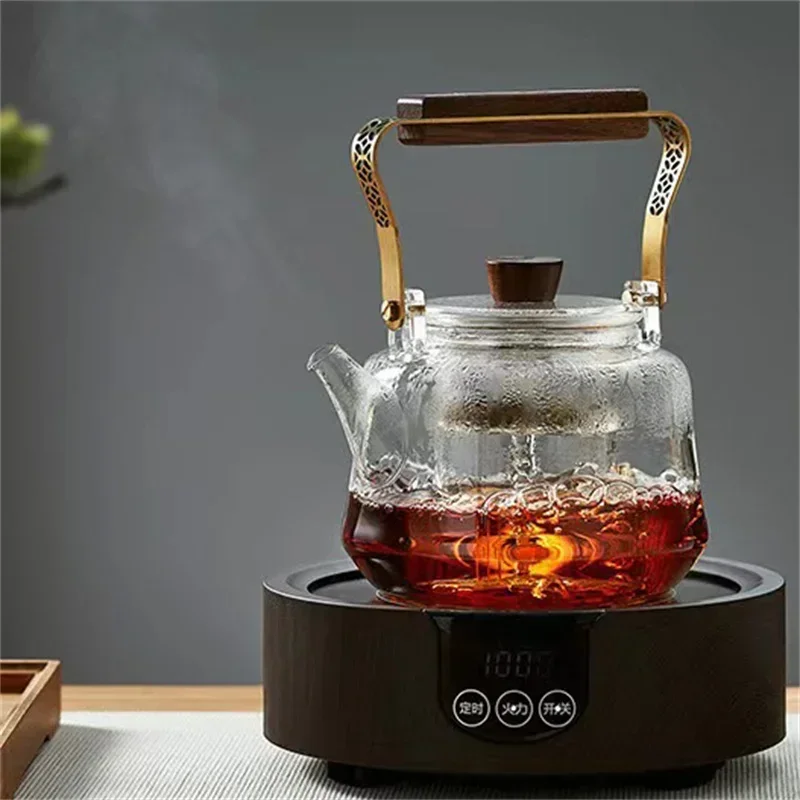 Japanese Heat Resistant Glass Tea Pot with Tea Infuser Copper Wood Handle Kungfu Tea Kettle Brewing Puer Teapot Teaware
Japanese Heat Resistant Glass Tea Pot with Tea Infuser Copper Wood Handle Kungfu Tea Kettle Brewing Puer Teapot Teaware