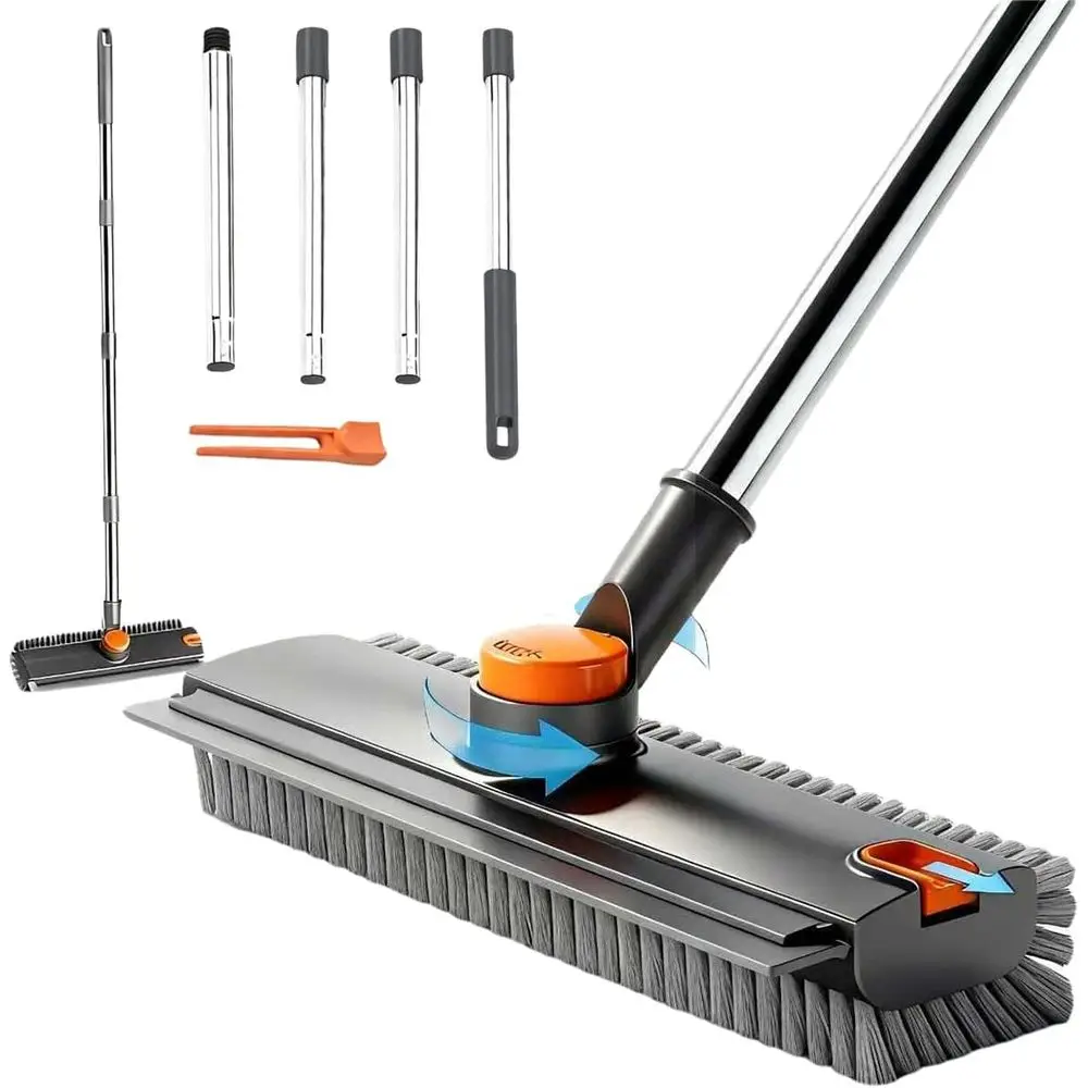 All-in-One Floor Cleaning Kit: Scrub Brush, Squeegee, Tweezer, Long Handle Broom for Patio, Shower, Garage, Deck, Tile, Concrete
All-in-One Floor Cleaning Kit: Scrub Brush, Squeegee, Tweezer, Long Handle Broom for Patio, Shower, Garage, Deck, Tile, Concrete