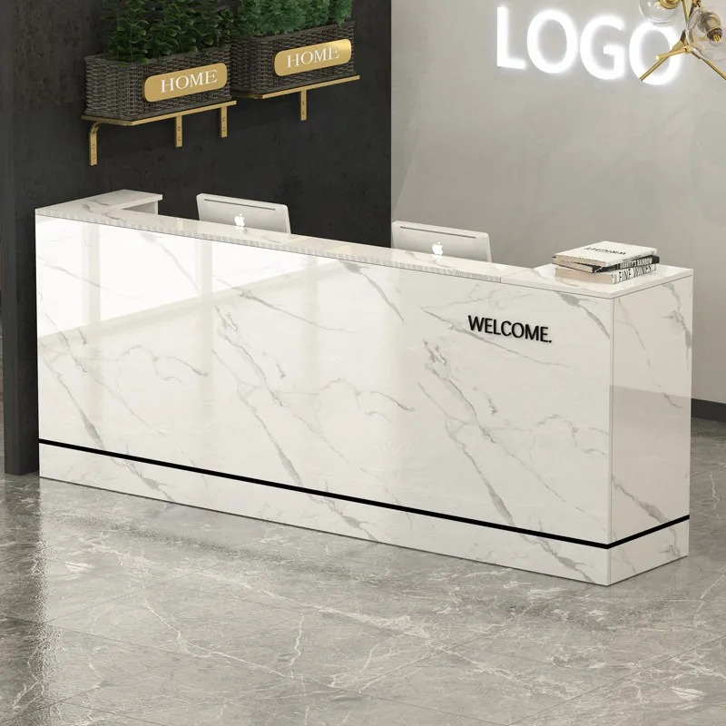 Business Modern Reception Desk Beauty Salon Counter Shop Reception Desk Study Luxury Front Comptoir Caisse Corner Furniture
Business Modern Reception Desk Beauty Salon Counter Shop Reception Desk Study Luxury Front Comptoir Caisse Corner Furniture