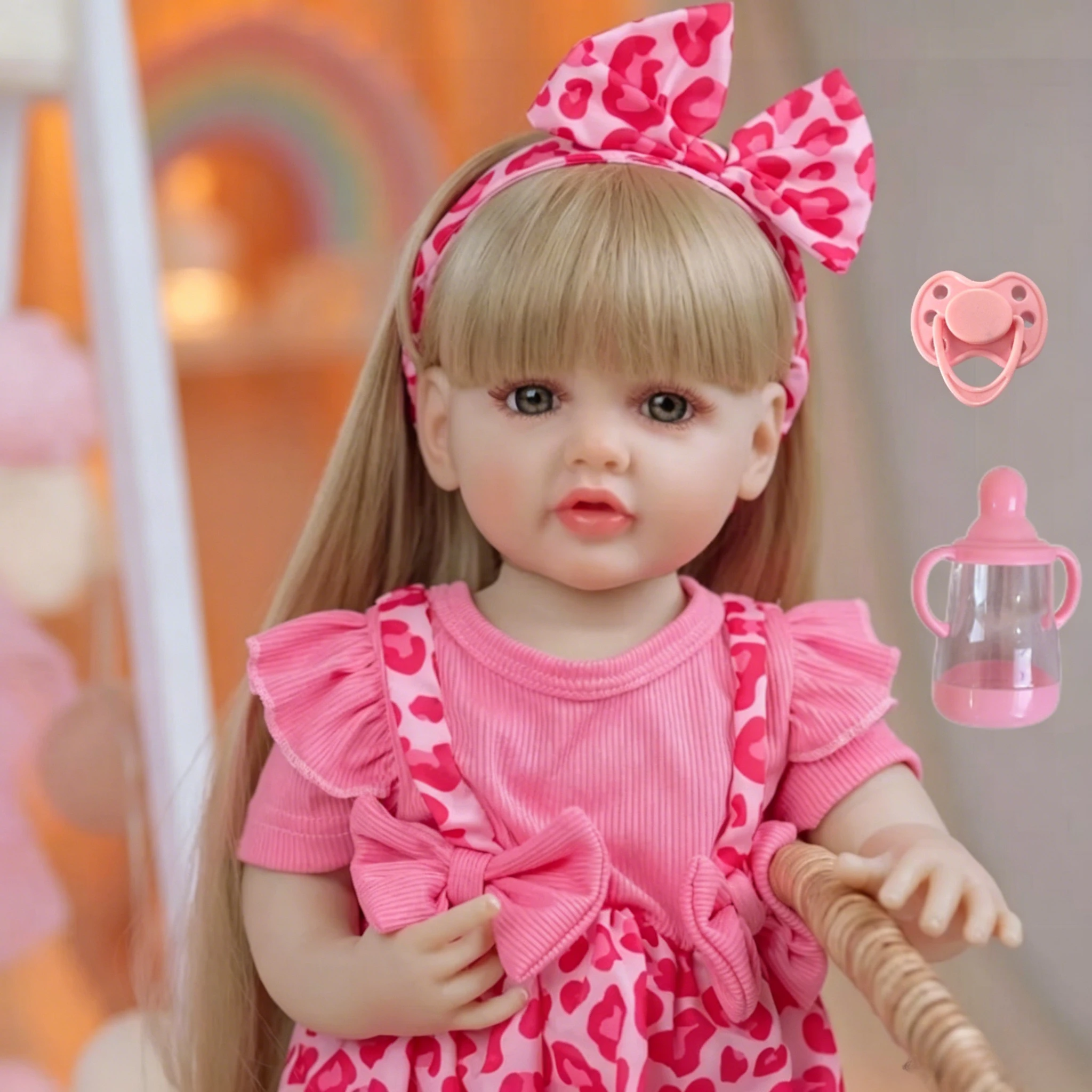 BZDOLL 55cm Lifelike Full Body Soft Vinyl Reborn Baby Stand Doll 22inch Princess Toddler Toy Bebe Birthday Gift for 3+ Children
BZDOLL 55cm Lifelike Full Body Soft Vinyl Reborn Baby Stand Doll 22inch Princess Toddler Toy Bebe Birthday Gift for 3+ Children
