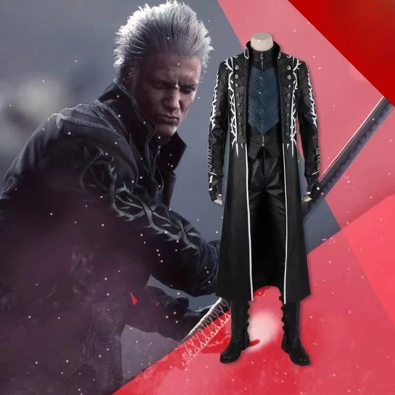 Game DMC5 Cosplay Vergil Costume Nelo Long Trench Coat Full Set Halloween Carnival Windbreaker Stage Performance Outfit
Game DMC5 Cosplay Vergil Costume Nelo Long Trench Coat Full Set Halloween Carnival Windbreaker Stage Performance Outfit