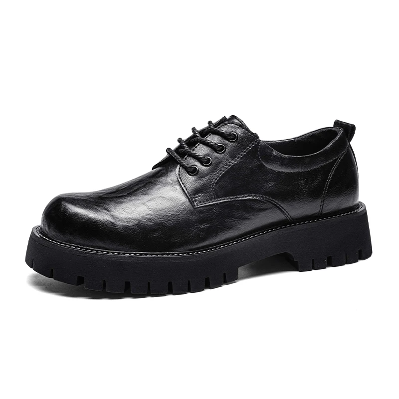 Low cut business leather shoes for men, trendy and cool British casual shoes, motorcycle thick soled derby shoes
Low cut business leather shoes for men, trendy and cool British casual shoes, motorcycle thick soled derby shoes