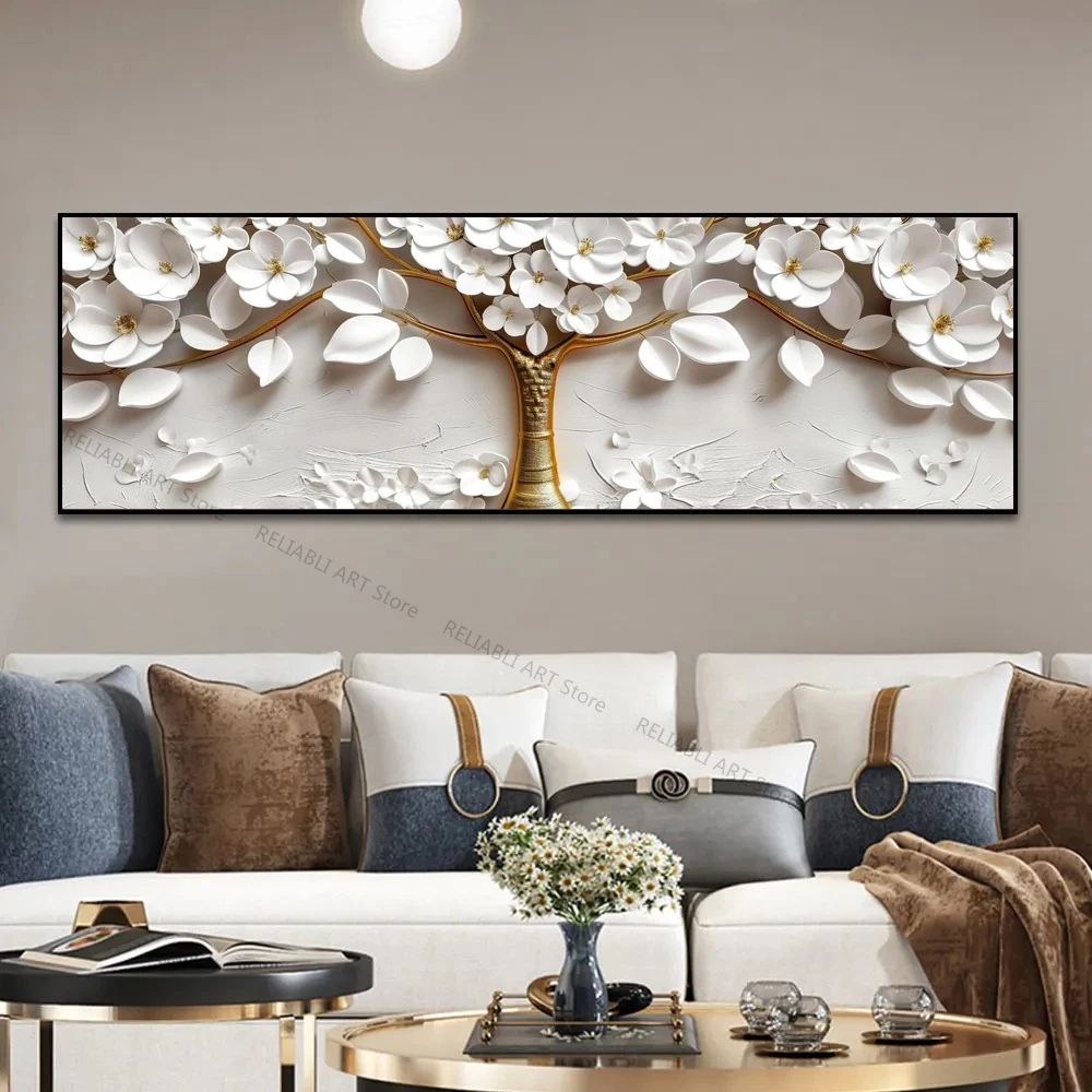 Modern Art Wall Decoration 3D Floral Posters,Abstract White Flower Tree On Canvas,Living Room Home Decor Unframed Paintings
Modern Art Wall Decoration 3D Floral Posters,Abstract White Flower Tree On Canvas,Living Room Home Decor Unframed Paintings