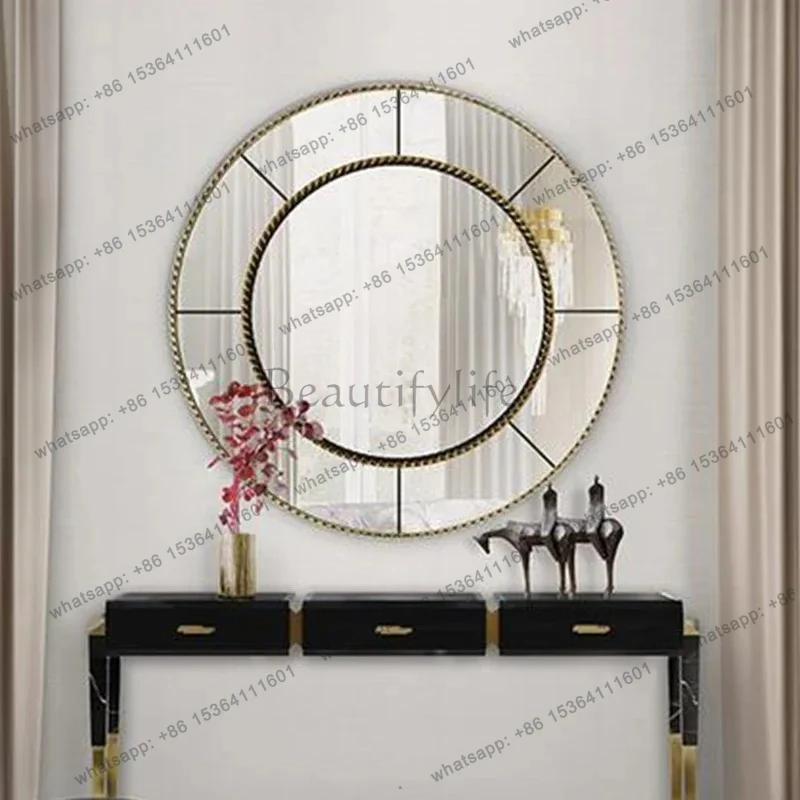 Bedroom Makeup Mirror Round Restaurant Decorative Mirror Entrance Bathroom Mirror
Bedroom Makeup Mirror Round Restaurant Decorative Mirror Entrance Bathroom Mirror