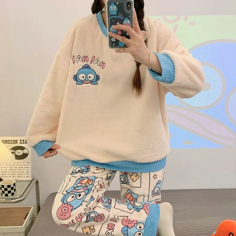 Clown Fish Cute Cartoon Flannel Sleepwear Set Comfortable Loose Sleepwear Two Piece Set Winter Warm Plush Home Clothes Y2K Girls
Clown Fish Cute Cartoon Flannel Sleepwear Set Comfortable Loose Sleepwear Two Piece Set Winter Warm Plush Home Clothes Y2K Girls