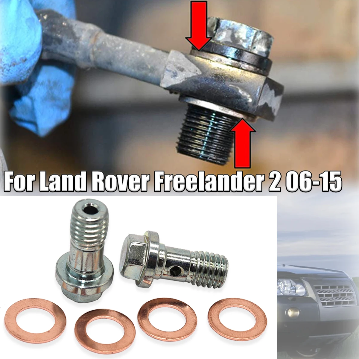 Left Rear Right Caliper Hose Lines Banjo Fittings Bolts Copper Sealing Crush Washers For Land Rover Freelander 2 2006 2007-2015
Left Rear Right Caliper Hose Lines Banjo Fittings Bolts Copper Sealing Crush Washers For Land Rover Freelander 2 2006 2007-2015