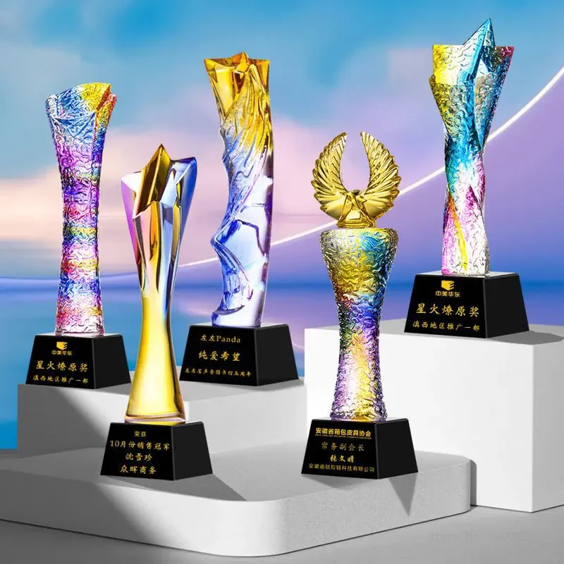 Customized Pentagram Crystal Trophy, Creative Color, Lettering Excellent Staff's Anniversary Award Commemorative Home Decor, 1Pc
Customized Pentagram Crystal Trophy, Creative Color, Lettering Excellent Staff's Anniversary Award Commemorative Home Decor, 1Pc