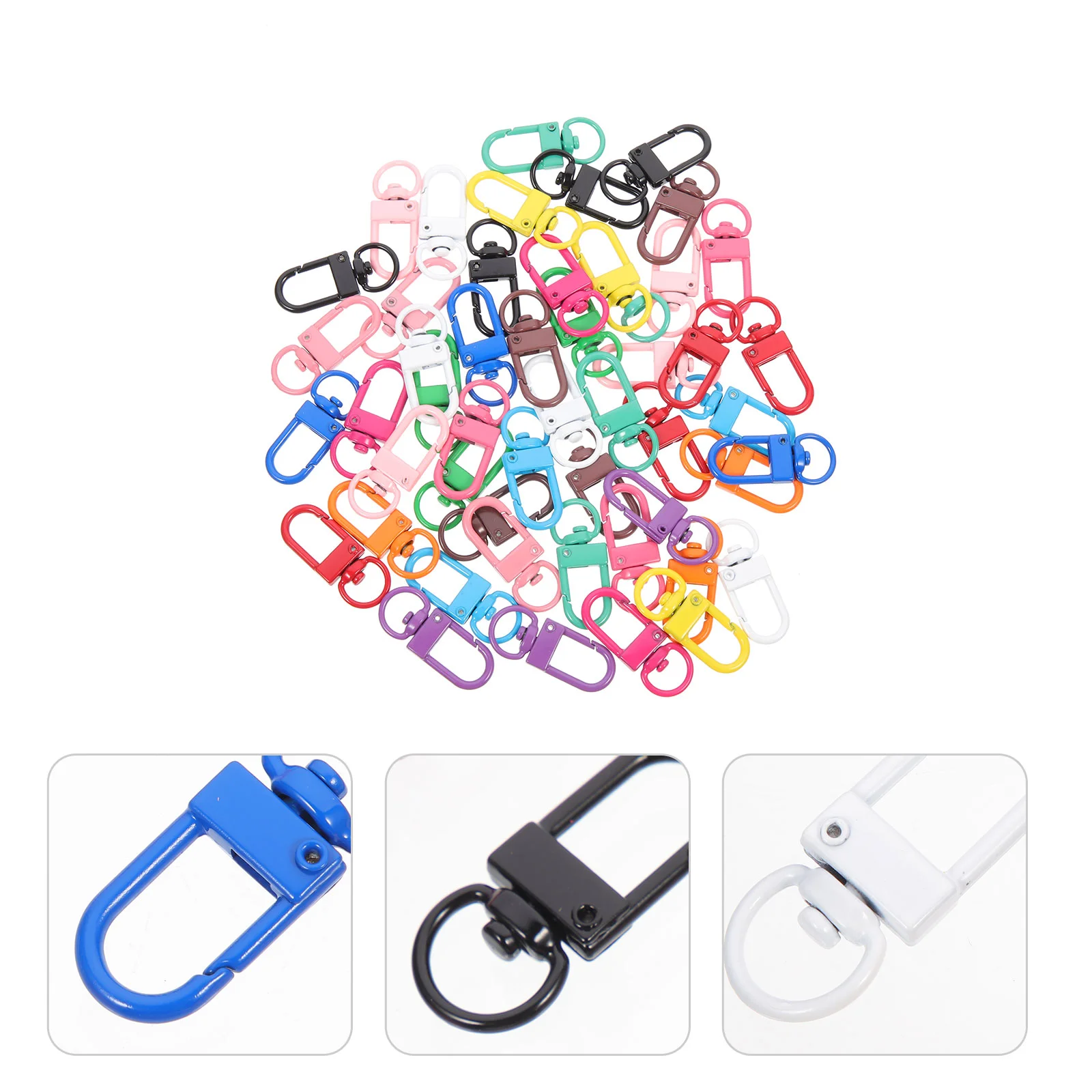 50 Pcs Lanyard Swivel Strap Buckle Keyrings Clasps Lobster Clip Keychain Zinc Alloy Trigger Colorful Snap Hooks
50 Pcs Lanyard Swivel Strap Buckle Keyrings Clasps Lobster Clip Keychain Zinc Alloy Trigger Colorful Snap Hooks
