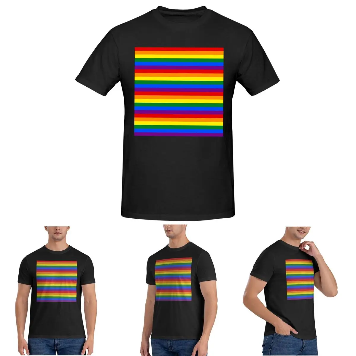 Rainbow Flag Gay Pride T-Shirt for Men Cotton Oversized T Shirts Men's Tees Short Round Neck Summer Clothes Tops S-6XL
Rainbow Flag Gay Pride T-Shirt for Men Cotton Oversized T Shirts Men's Tees Short Round Neck Summer Clothes Tops S-6XL