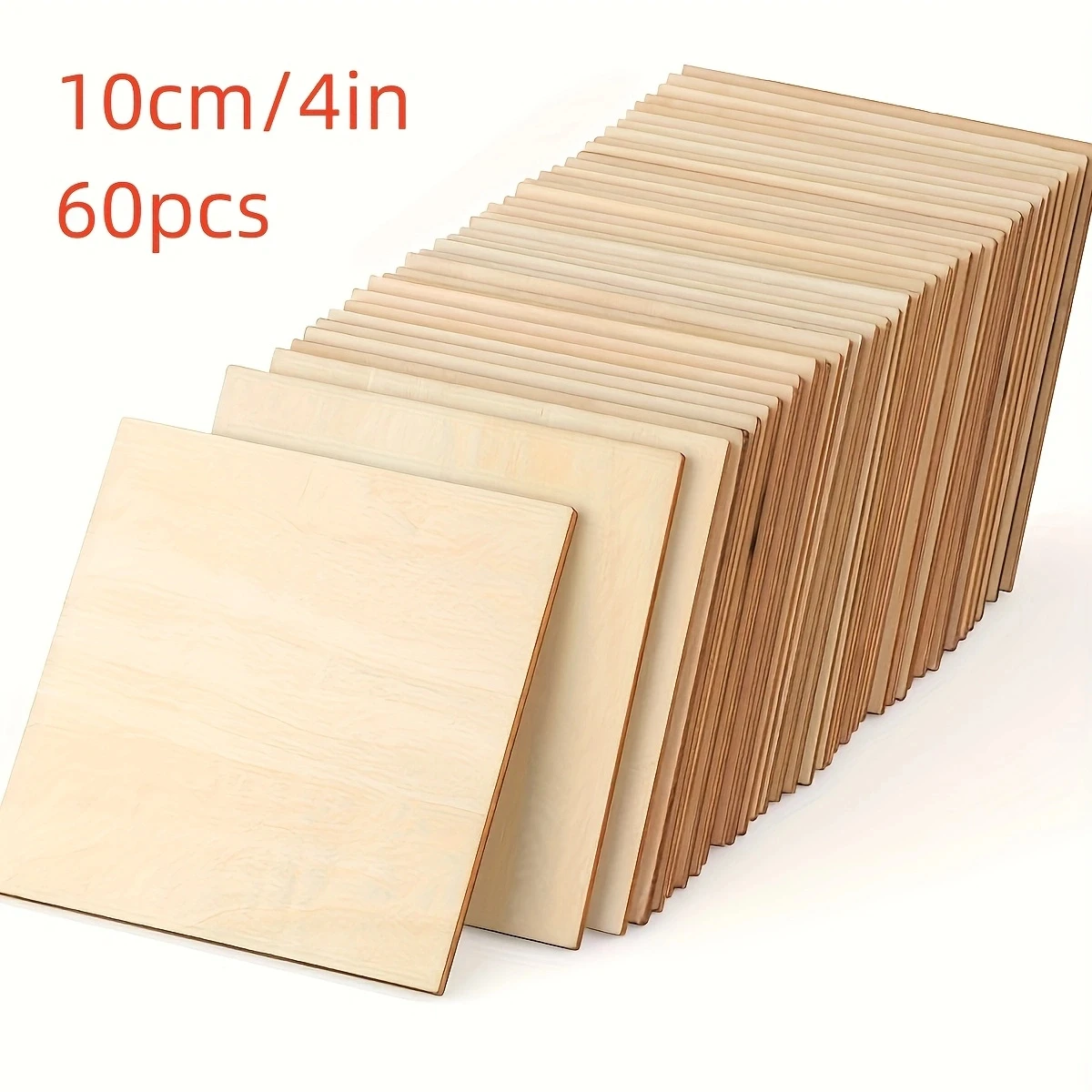 60Pcs 4x4in Unfinished Wood Square Blank Wood Sheet for Crafts,For Wood Burning Painting Staining Wood Engraving Laser Craft
60Pcs 4x4in Unfinished Wood Square Blank Wood Sheet for Crafts,For Wood Burning Painting Staining Wood Engraving Laser Craft