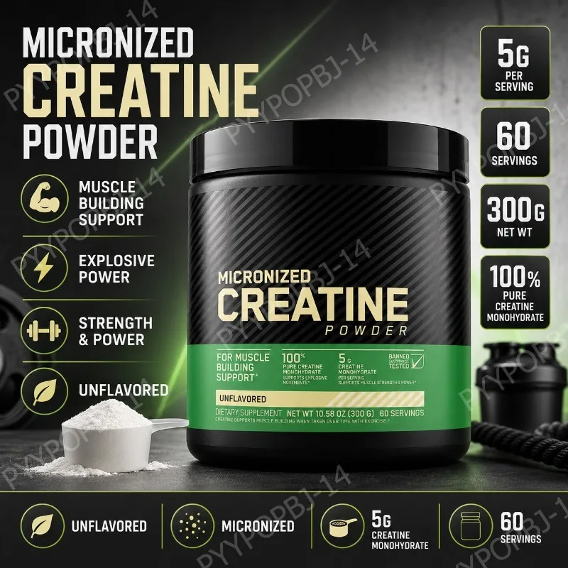 Micronized Creatine Monohydrate Powder 5g Per Serving Supports Muscle Strength Power Unflavored 60 Servings
Micronized Creatine Monohydrate Powder 5g Per Serving Supports Muscle Strength Power Unflavored 60 Servings