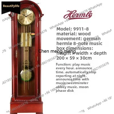 rosewood mahogany jiuding mahogany floor clock living room mechanical movement large swing clock
rosewood mahogany jiuding mahogany floor clock living room mechanical movement large swing clock