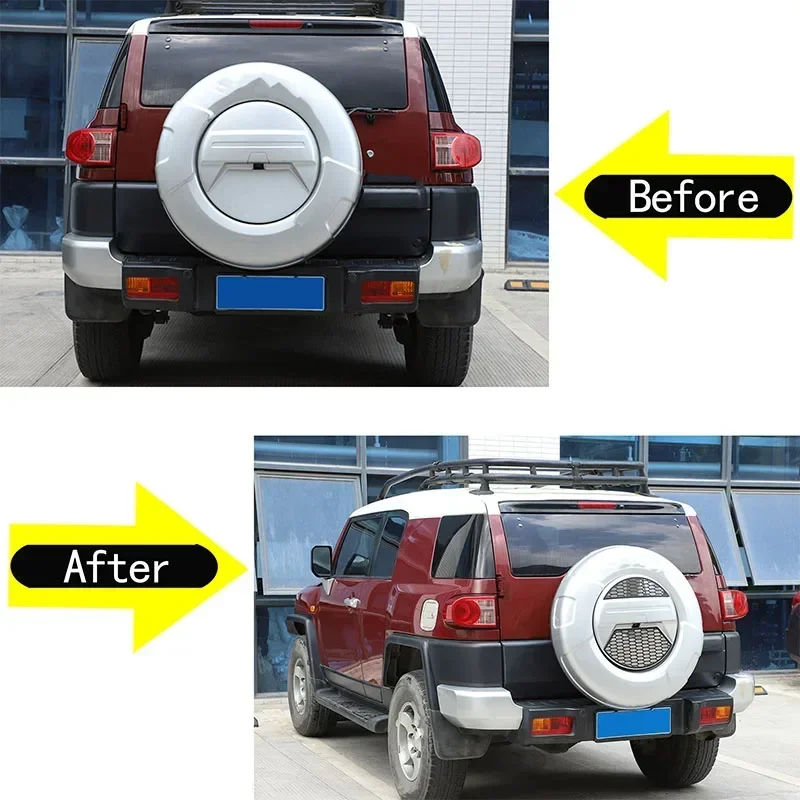 2Pcs Stainless Steel + Aluminum Alloy Silver/Black for Toyota FJ Cruiser 2007-2021 Car Spare Tire Cover Patch Car Accessories
2Pcs Stainless Steel + Aluminum Alloy Silver/Black for Toyota FJ Cruiser 2007-2021 Car Spare Tire Cover Patch Car Accessories