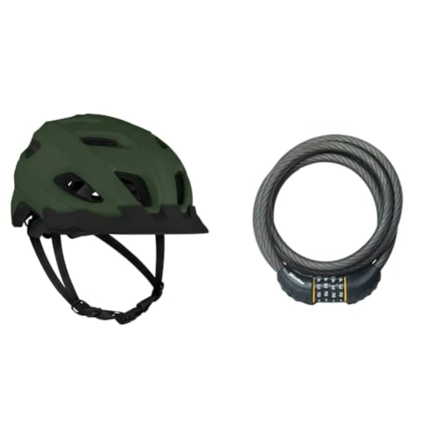 Lennon Bike Helmet with LED Safety Light Adjustable Dial and Removable Visor - Adjustable Bicycle Helmet Bundle with Master Loc
Lennon Bike Helmet with LED Safety Light Adjustable Dial and Removable Visor - Adjustable Bicycle Helmet Bundle with Master Loc