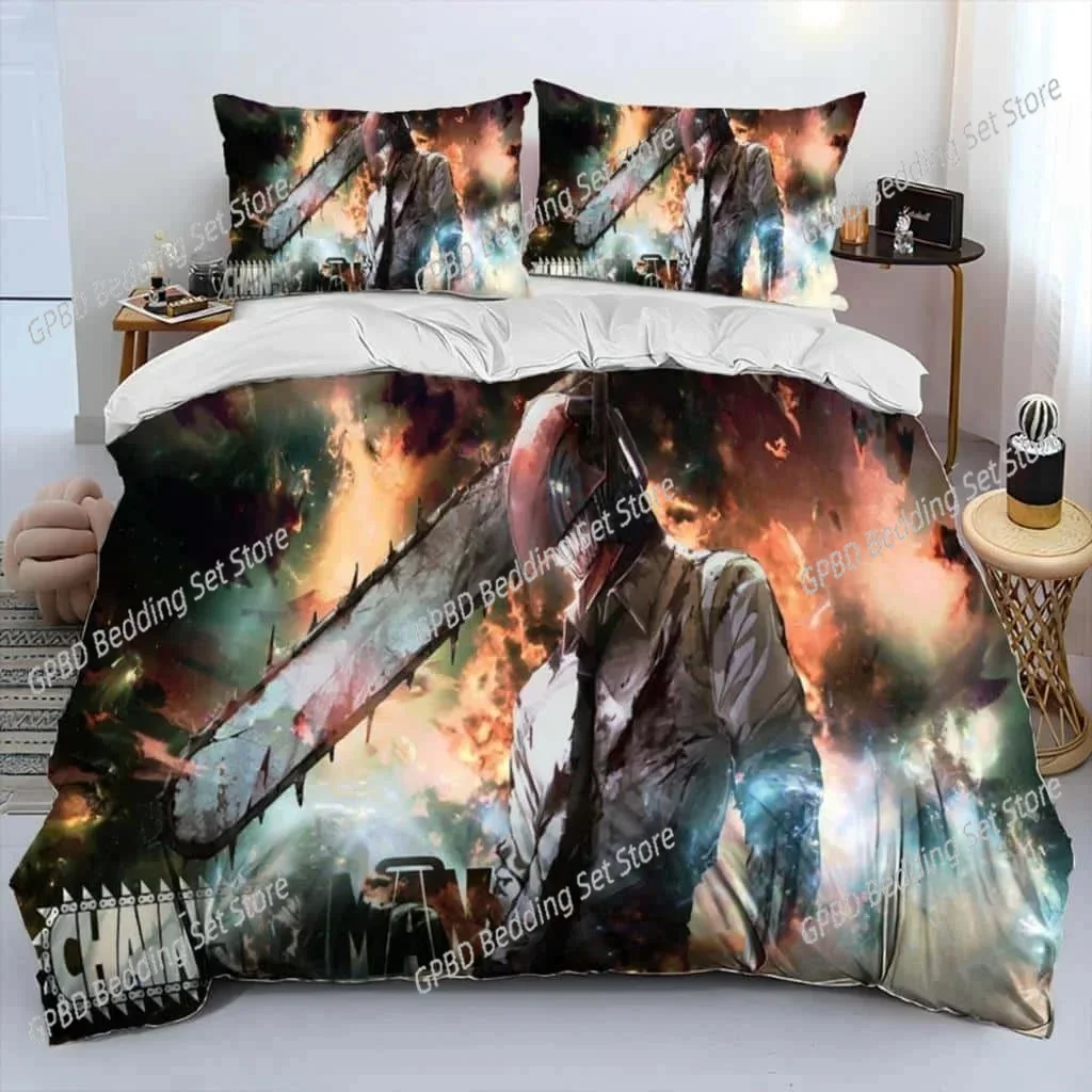 3D Print Anime Chainsaw Man Denji Cartoon Comfortable Duvet Quilt Cover Pillowcase Bedding Set Bedroom Decoration Home Textile 
3D Print Anime Chainsaw Man Denji Cartoon Comfortable Duvet Quilt Cover Pillowcase Bedding Set Bedroom Decoration Home Textile