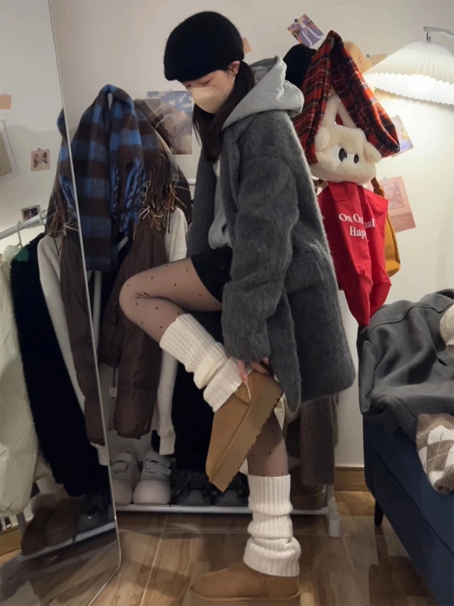 Hebe Style Grey Suit Woolen Coat Women Winter New Small Size High End Thick Warm Coat Long Sleeve Regular Length Straight Type
Hebe Style Grey Suit Woolen Coat Women Winter New Small Size High End Thick Warm Coat Long Sleeve Regular Length Straight Type