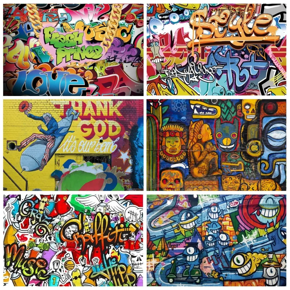 Street Art Graffiti Brick Wall Portrait Photography Backdrop Vintage 80s 90s Hip Hop Birthday Party Background for Photo Studio
Street Art Graffiti Brick Wall Portrait Photography Backdrop Vintage 80s 90s Hip Hop Birthday Party Background for Photo Studio
