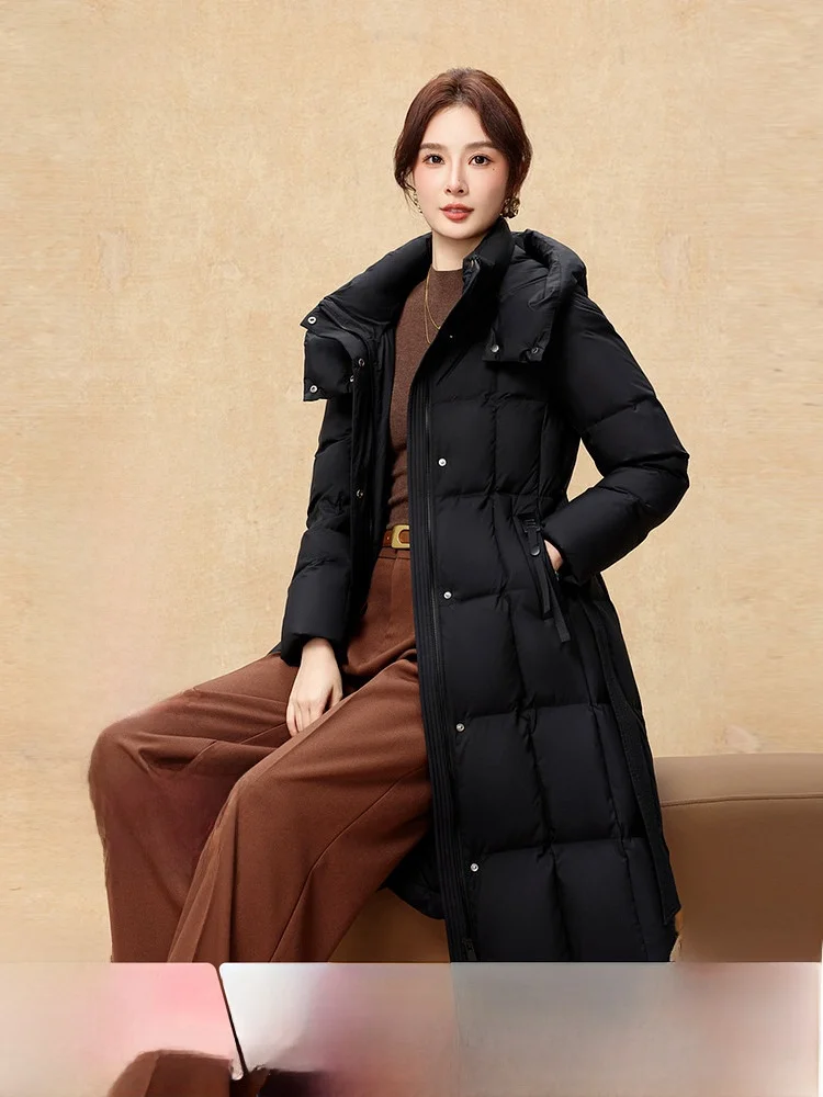 Elegant Long Over-Knee Women's down Jacket Snowy Flying 2026 Summer New Fashion Waist-Cinching Belted High-End Feeling
Elegant Long Over-Knee Women's down Jacket Snowy Flying 2026 Summer New Fashion Waist-Cinching Belted High-End Feeling