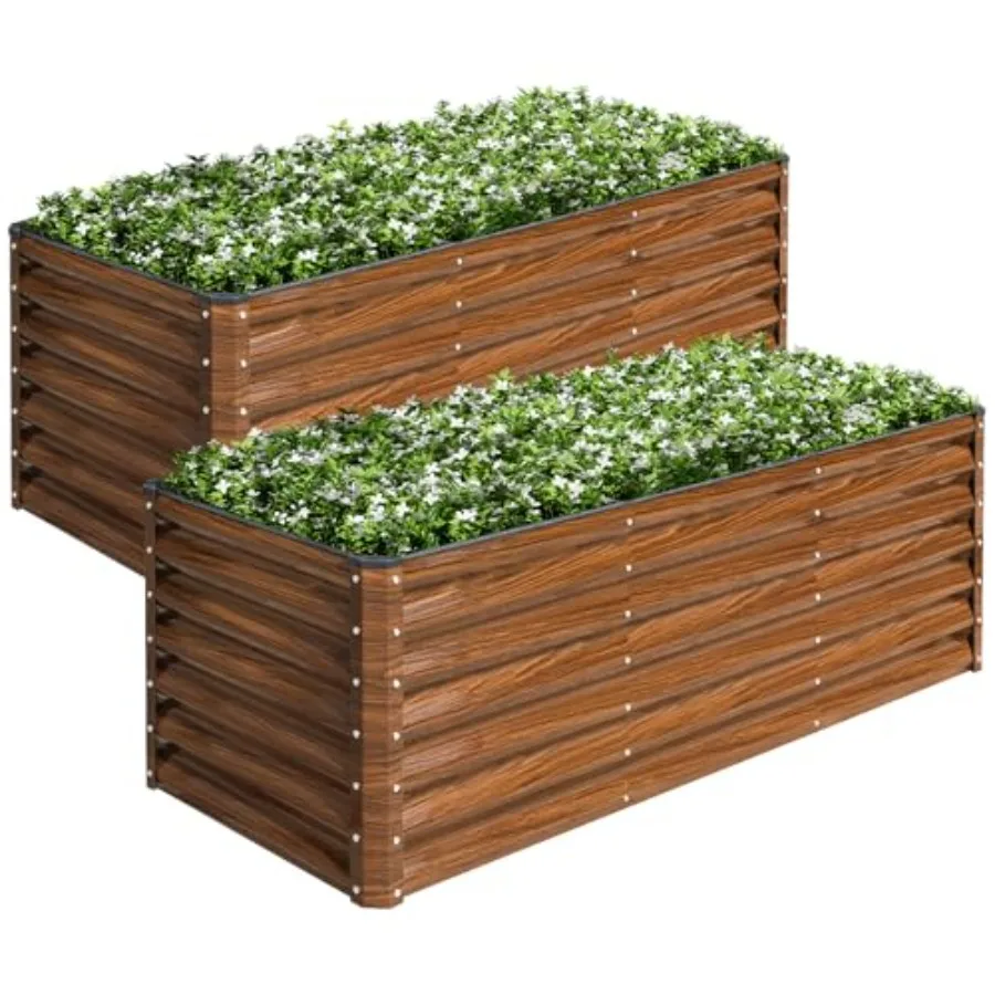 2-Pack 6x2x2FT Galvanized Raised Garden Bed Kit Metal Planter Box for Planting Plants Vegetables Brown
2-Pack 6x2x2FT Galvanized Raised Garden Bed Kit Metal Planter Box for Planting Plants Vegetables Brown